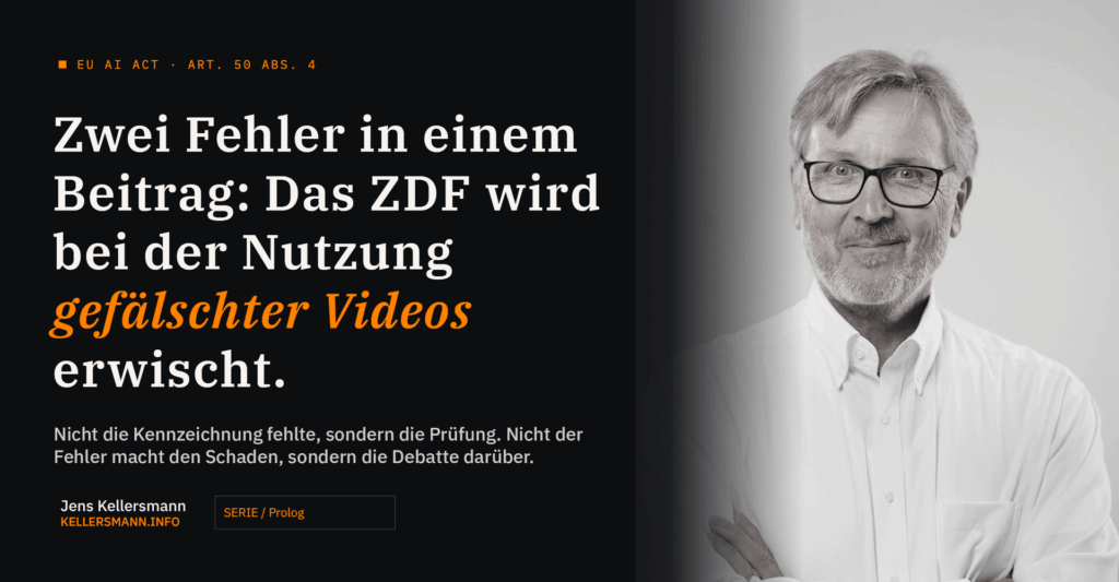 Das Bild zeigt ein Portrait das Autors (Jens Kellersmann) auf der rechten Seite und den Titel des Artikels auf der linken Seite.