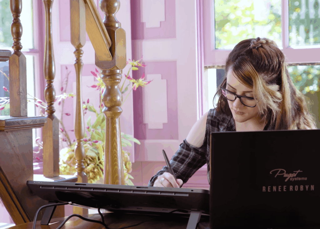 Renee Robyn bei der Arbeit.